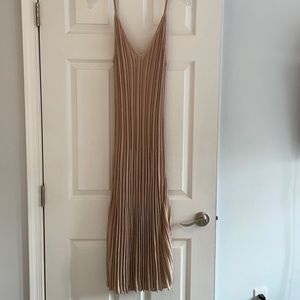 Metallic mid length tank dress